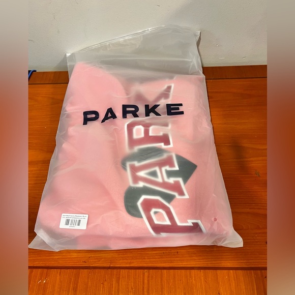 NWT Parke 2026 Valentine’s Day Jean Heart Varsity Mockneck Sweatshirt Size XXL - Picture 8 of 8